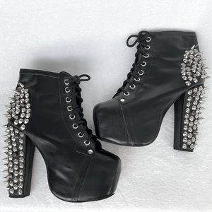 Jeffrey Campbell Black Spike Lita Boots size 5